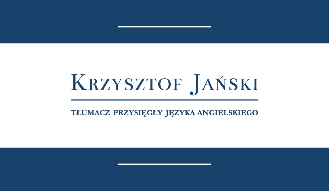 Tłumacz przysięgły języka angielskiego Krzysztof Jański
